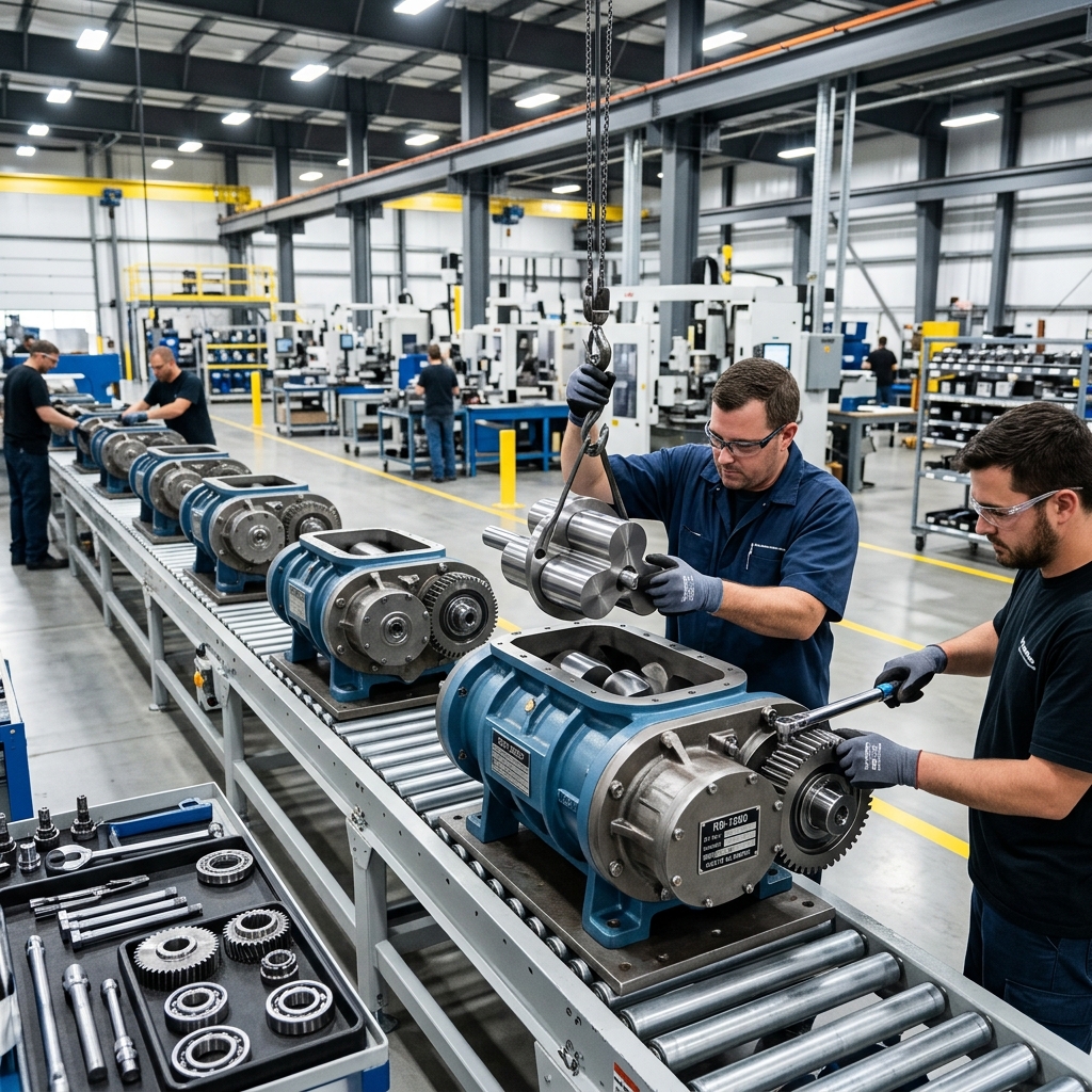 Tri-Lobe Blower Assembly Line